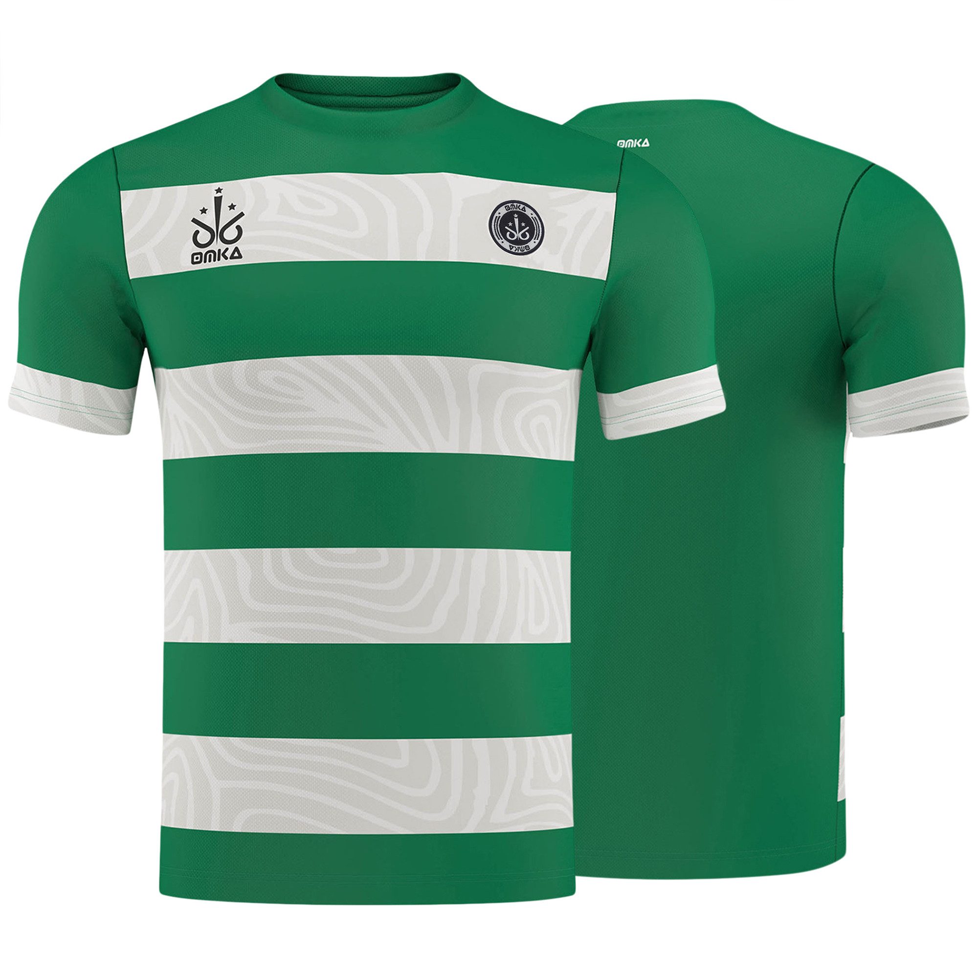 OMKA Fußballtrikot OK108 Grün/Weiß OMKA Trikot Teamsport Teamwear Fantrikot