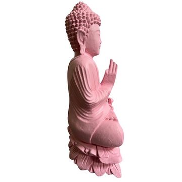Asien LifeStyle Buddhafigur Holz Buddha Figur lehrende Geste 40cm groß