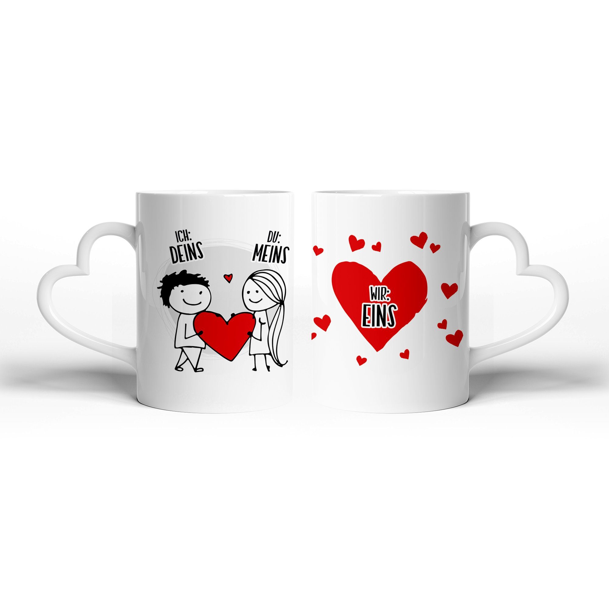 Kreative Feder Tasse »Wir sind eins«, Keramik, Tasse mit herzförmigem  Henkel, Keramiktasse, fasst ca. 300ml, Kaffe, Tee, Liebe, Herz, Ehe,  Hochzeit, Valentinstag online kaufen | OTTO