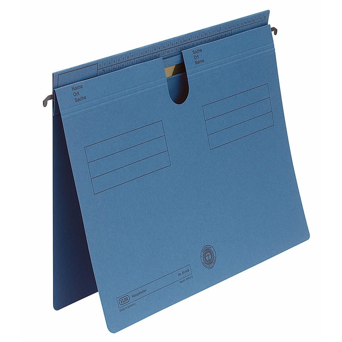 HAMELIN PAPERBRANDS Hängeordner ELBA Hängehefter 100555351 DIN A4 kaufm./Amtsheftung Karton blau