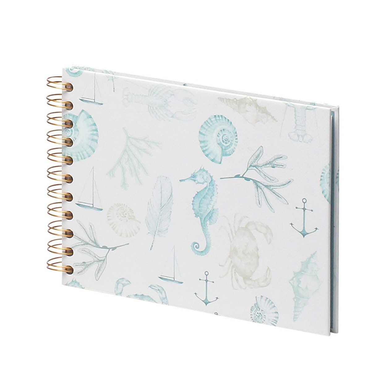 Rössler Fotoalbum RÖSSLER Fotoalbum Wire-O Meer Liebe 195x145mm weiß