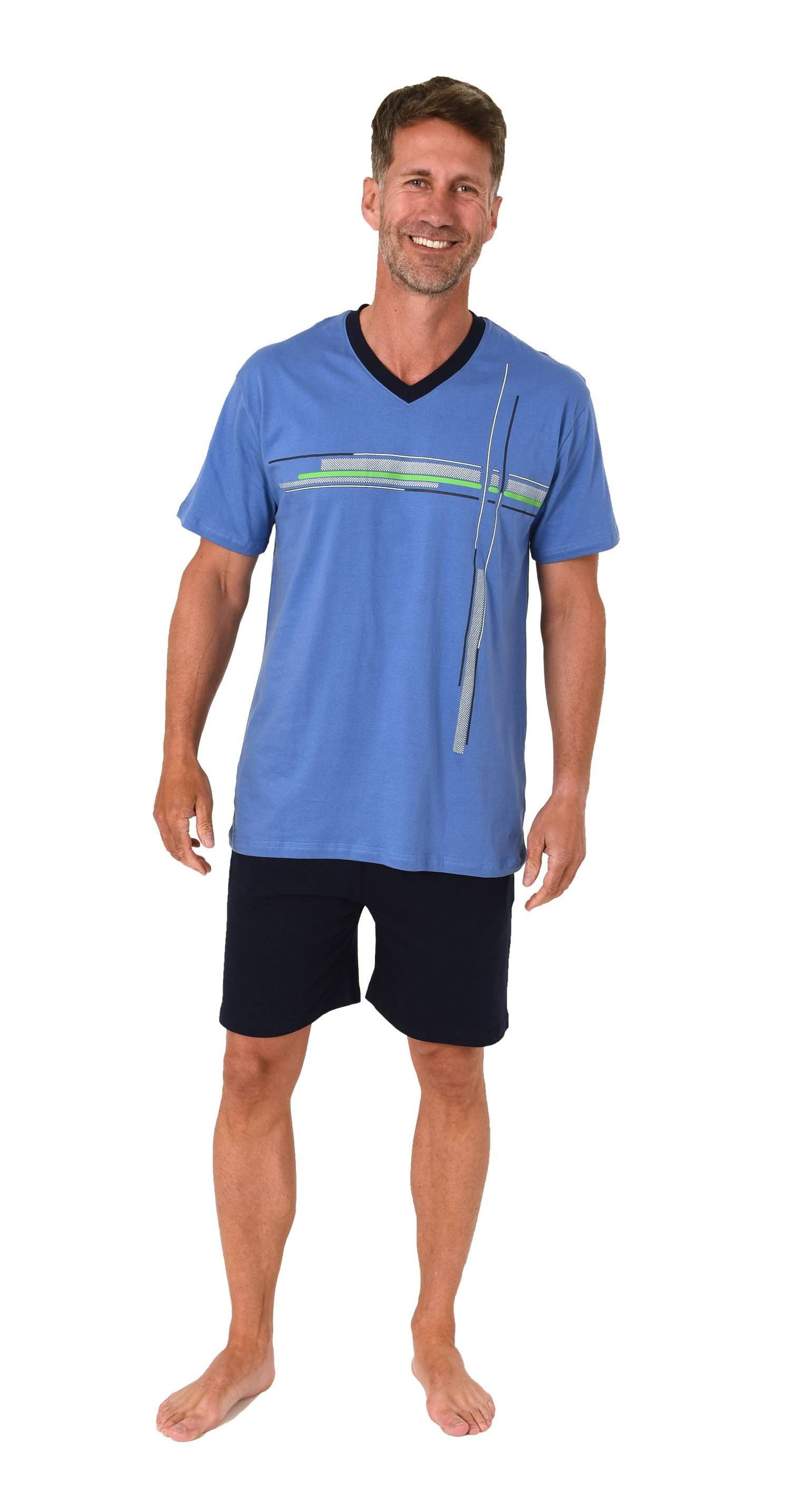Normann Pyjama Normann Herren Schlafanzug Shorty mit Frontprint - auch in Ü günstig online kaufen
