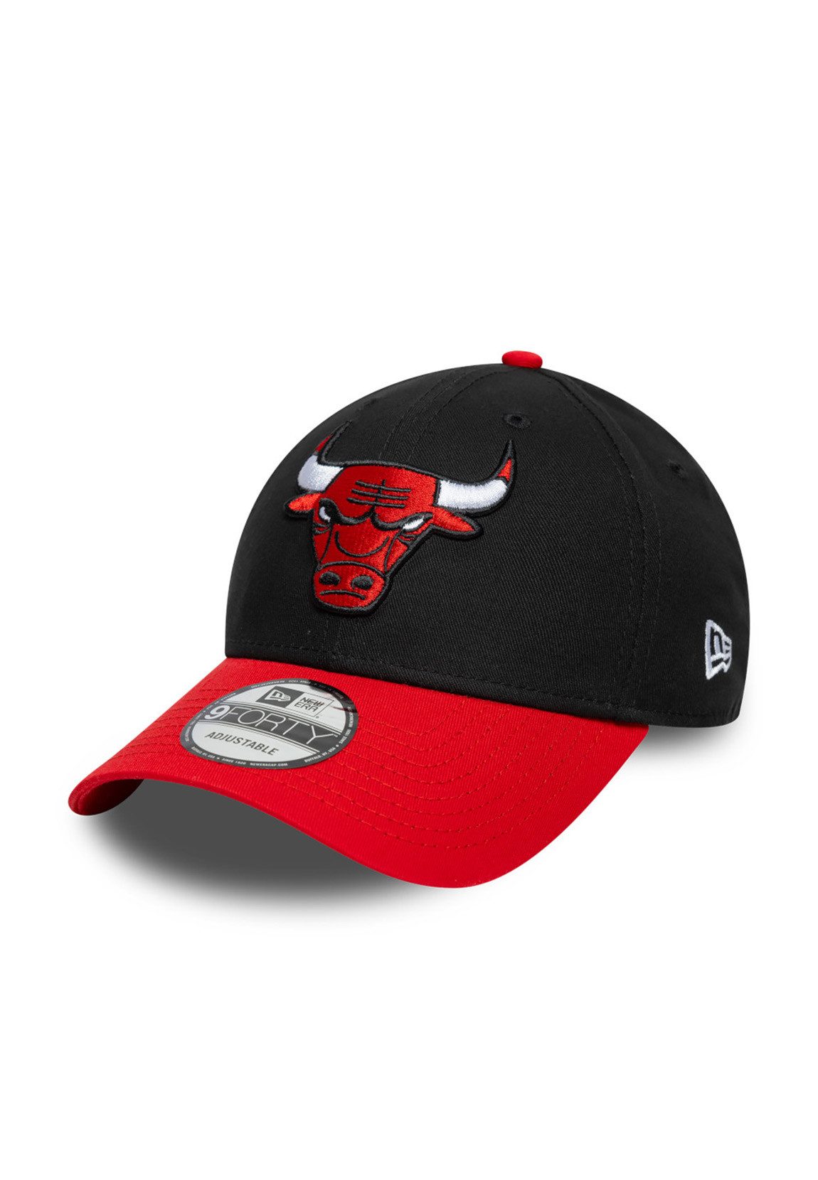 New Era Baseball Cap New Era Side Patch 9Forty Adjustable Cap CHICAGO BULLS Schwarz Rot