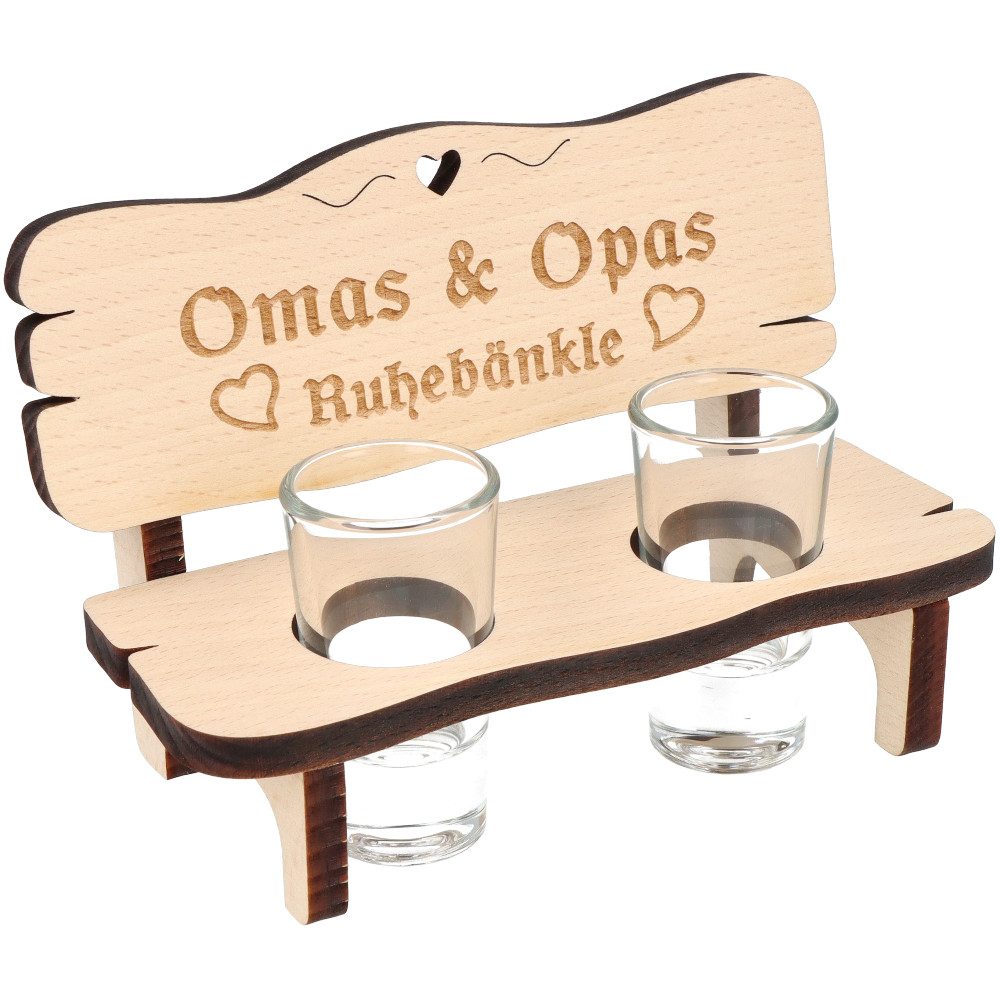 Spruchreif® Trinkschale Geschenk-Set "Großeltern" · Schnapsbank · Oma&Opa
