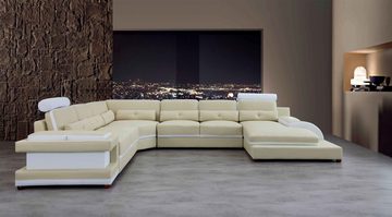 JVmoebel Ecksofa, Ledersofa XXL Big Sofas Sofa Couch Couch Polster Wohnlandschaft Leder