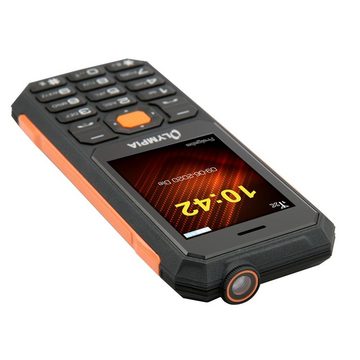 OLYMPIA OFFICE 2283 Handy (Outdoor Handy, Wasserfest, Staubgeschützt, schwarz, orange, Bluetooth)