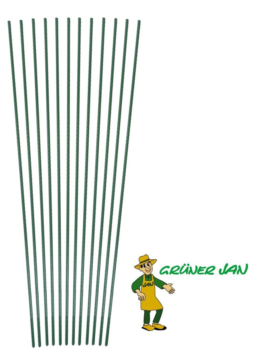 Grüner Jan Rankhilfe 12x Metall Blumenstab 1m Blumenstütze Tomatenstab Rankhilfe Pflanzstab