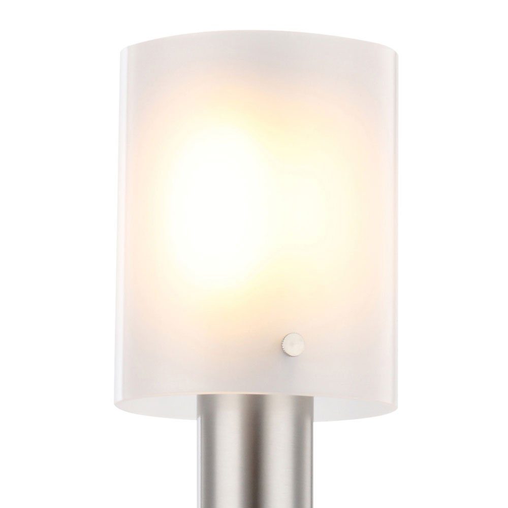 LED Globo cm Stehleuchte fest LED verbaut, H Edelstahl LED-Leuchtmittel 95 Außen-Stehlampe, Gartenlampe Warmweiß, Wegelampe Außenstehlampe