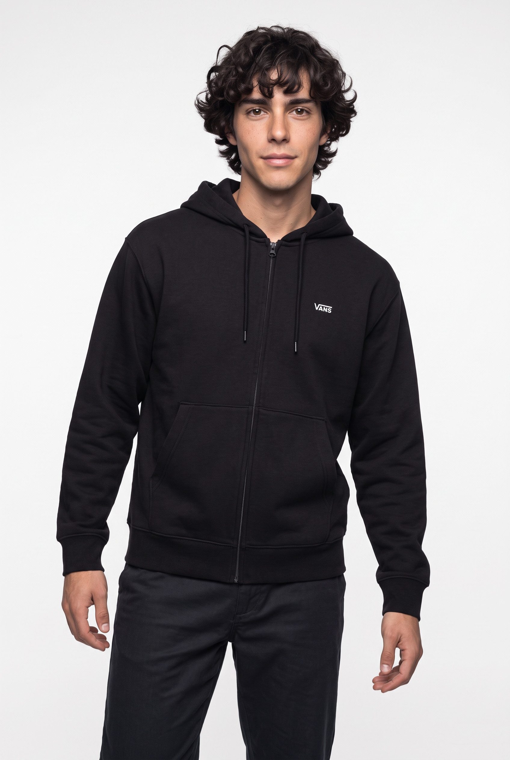 Vans Sweatjacke LEFT CHEST FULL ZIP mit durchgehendem Reißverschluss, sportlicher Stil, pflegeleicht
