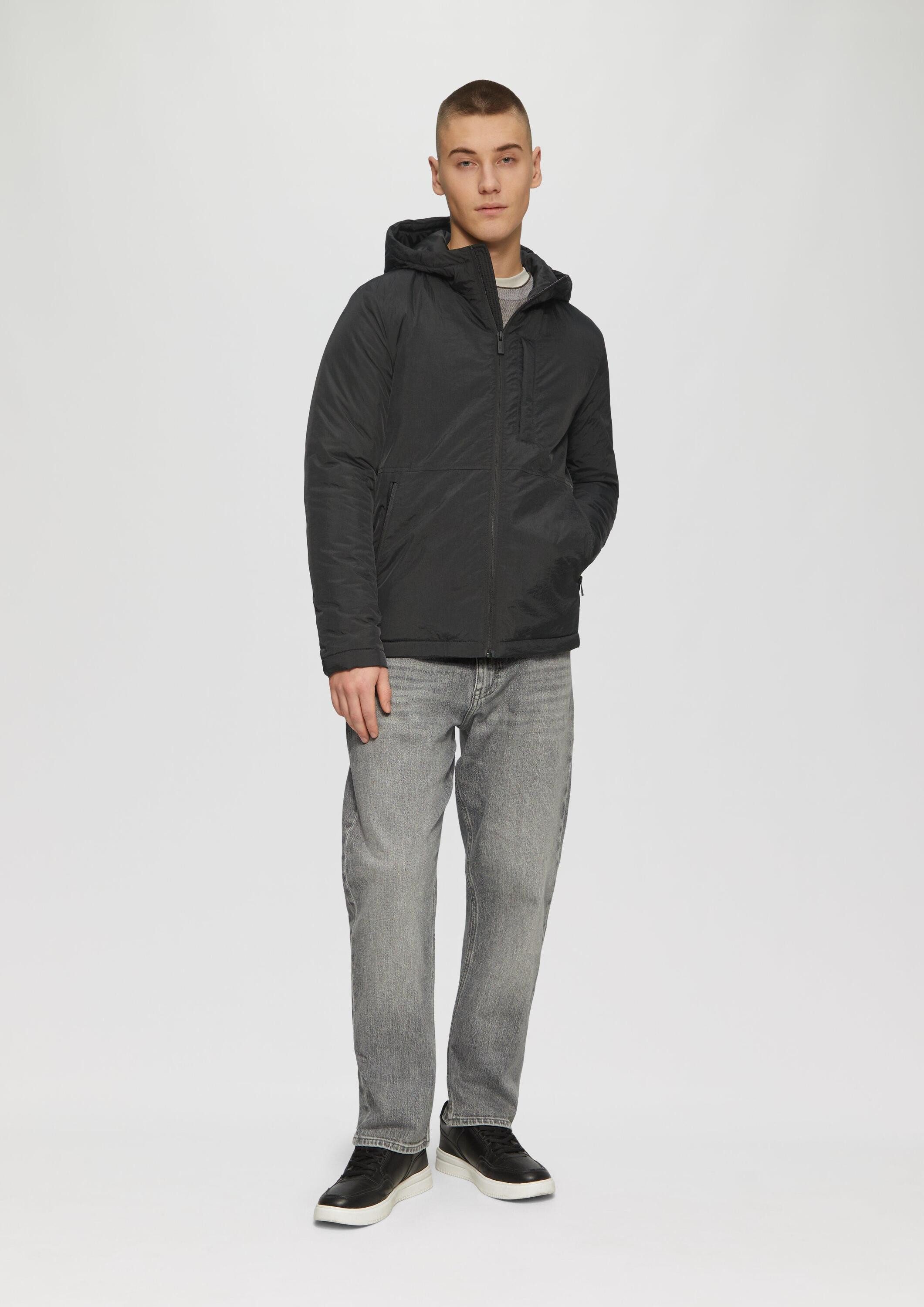 QS Funktionsjacke Outdoor-Jacke Wattierte Übergangsjacke mit Kapuze