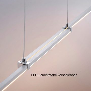 SellTec LED Pendelleuchte LED Pendelleuchte PIN SLIM, höhenverstellbar, ausziehbar, 2xLED/ 11.5Watt, warmweiß, ausziehbar höhenverstellbar, schlankes Design