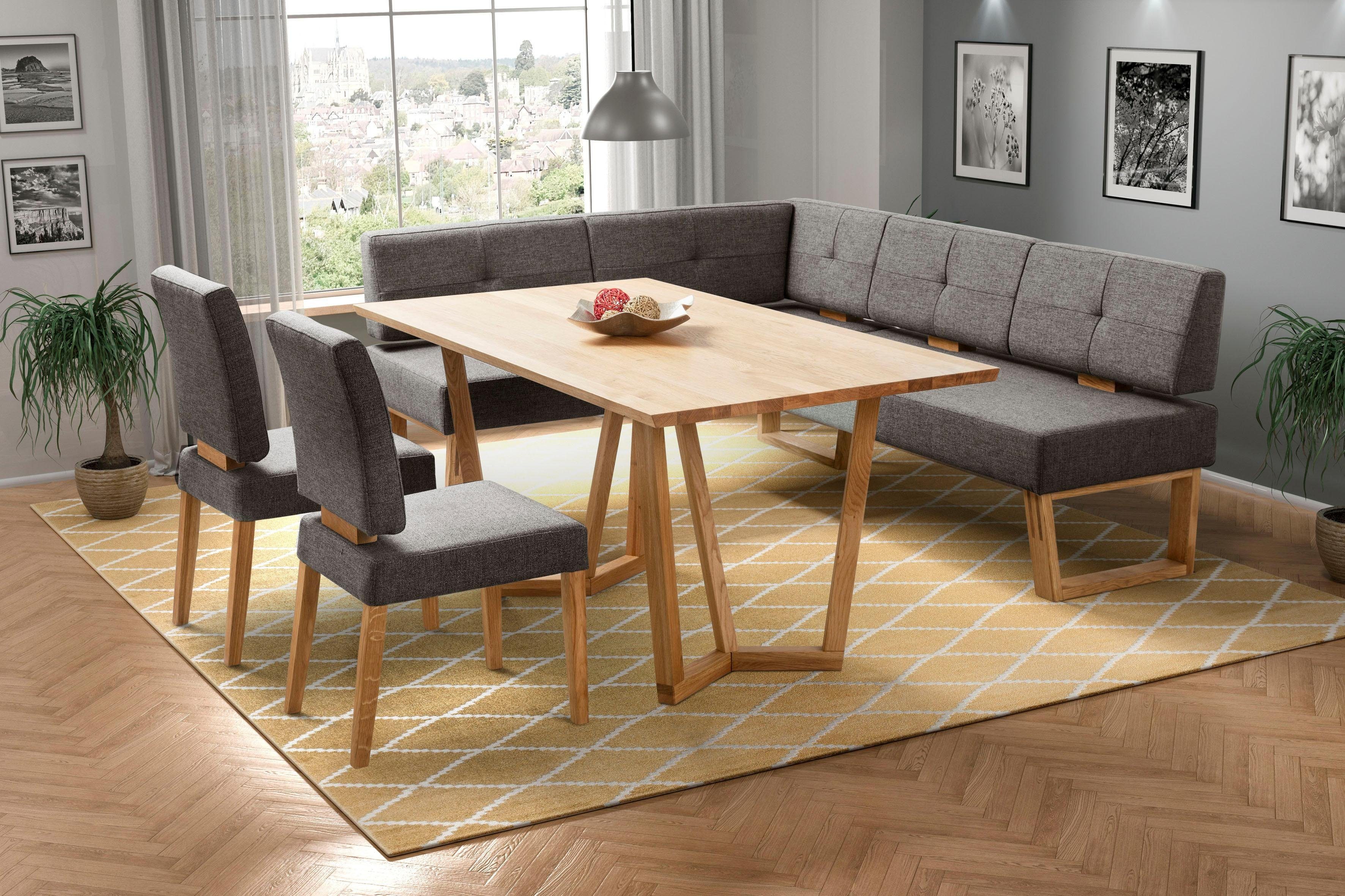 Home affaire Esszimmerstuhl Ponza Polsterstuhl (Set, 2 St), Gestell Eiche m günstig online kaufen