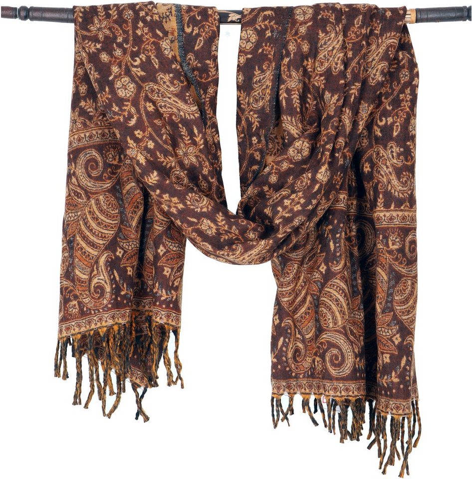 Guru-Shop Halstuch Weicher Schal Stola mit Paisley Muster -..