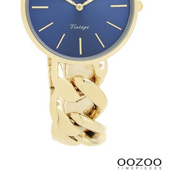 OOZOO Quarzuhr Oozoo Damen Armbanduhr Vintage Series, (Analoguhr), Damenuhr rund, mittel (ca. 32mm) Metallarmband, Fashion-Style