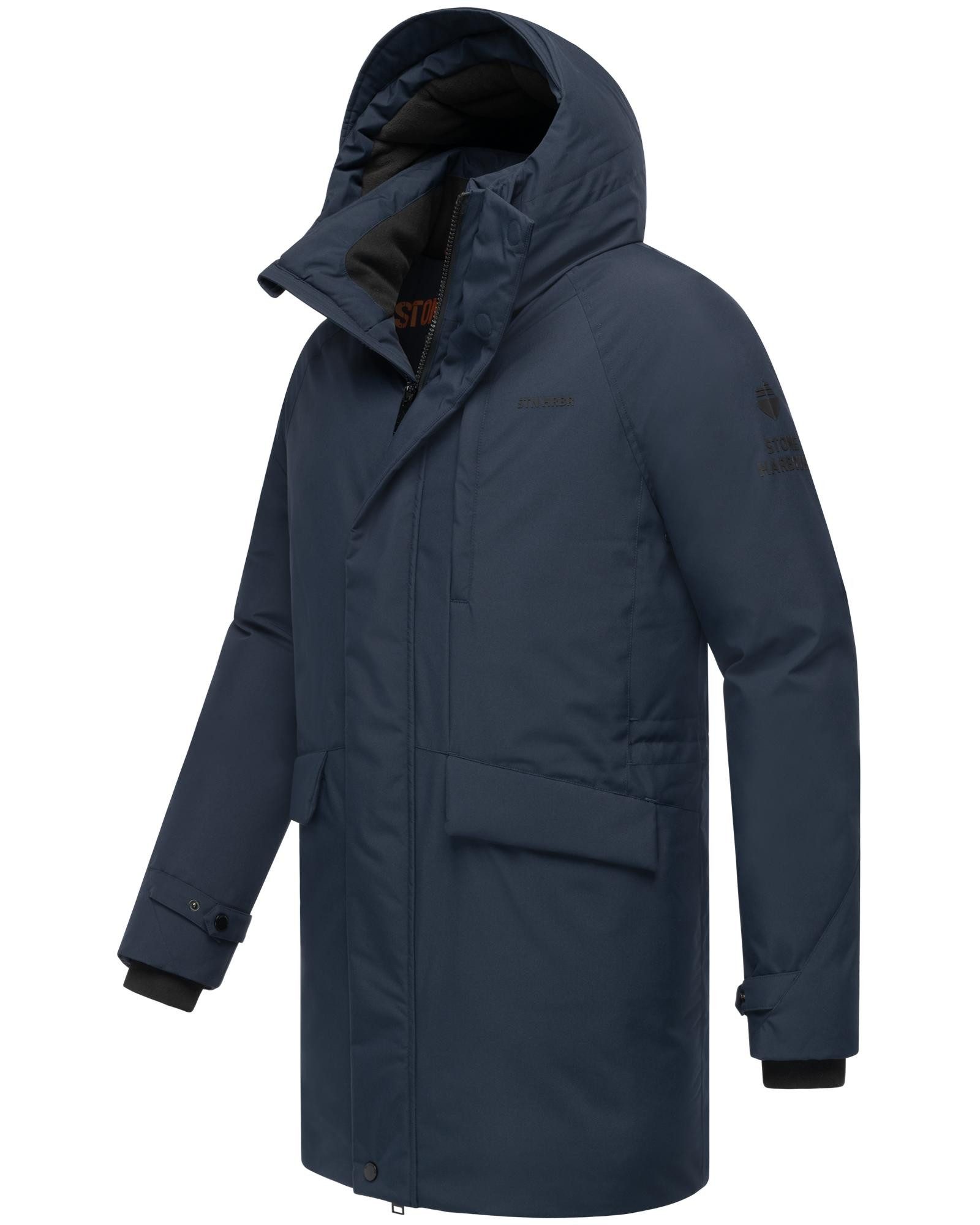Stone Harbour Wintermantel Emriis XX Warmer Herren Mantel mit Magnet-Knöpfen
