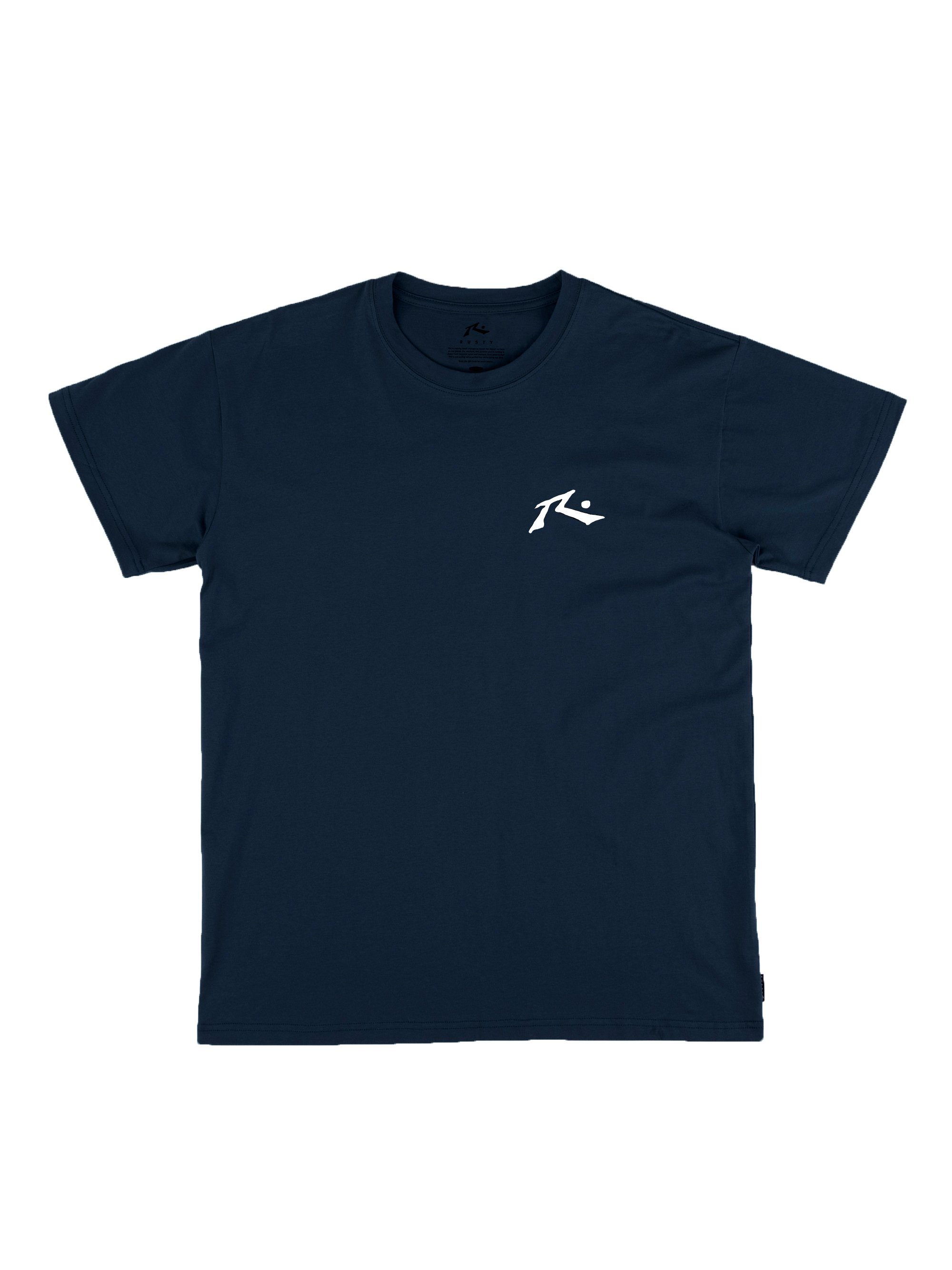 SLEEVE SHORT Navy Rusty COMPETITION TEE T-Shirt Blue