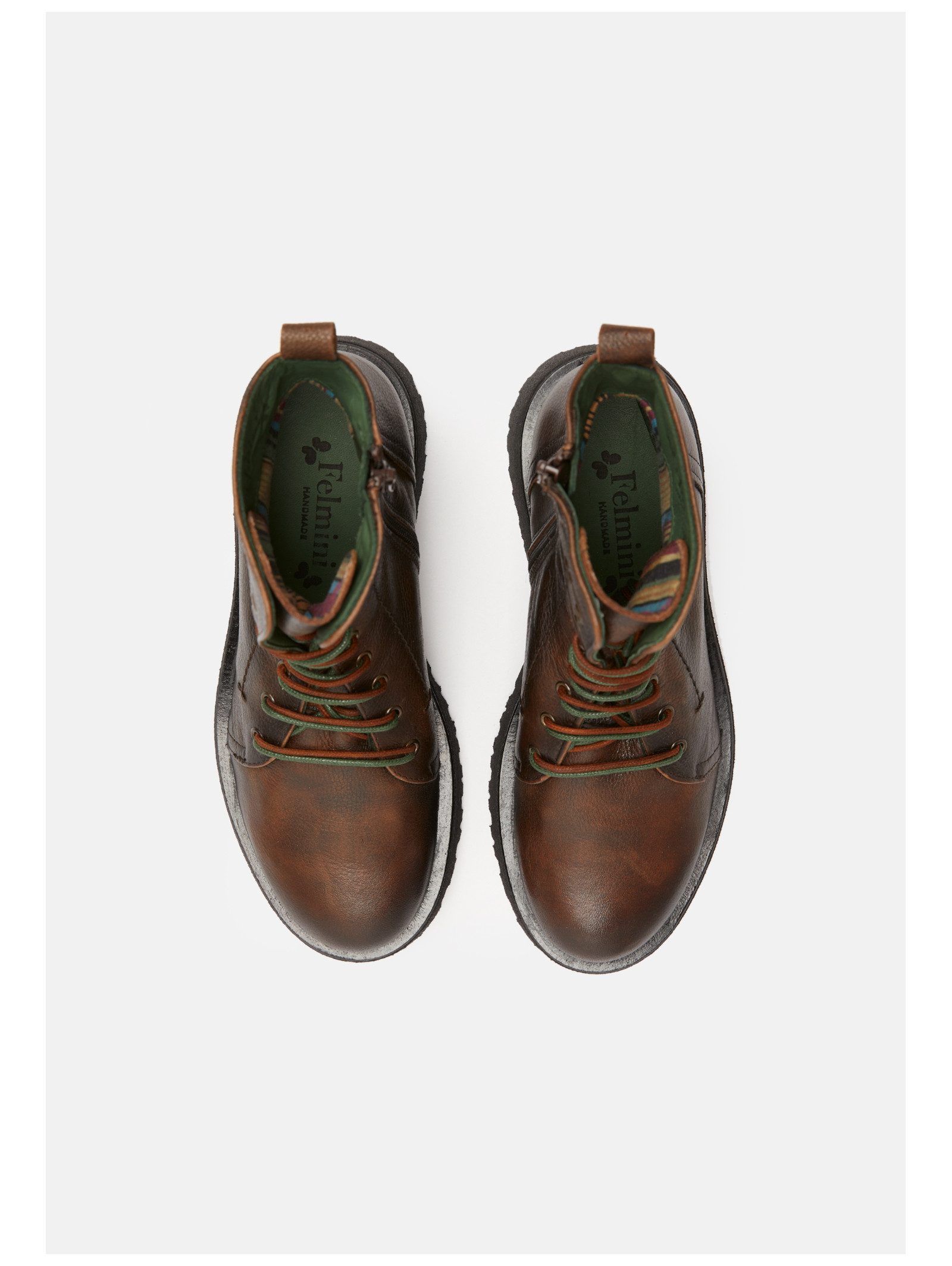 Felmini Stiefelette Leder . Schnürstiefelette