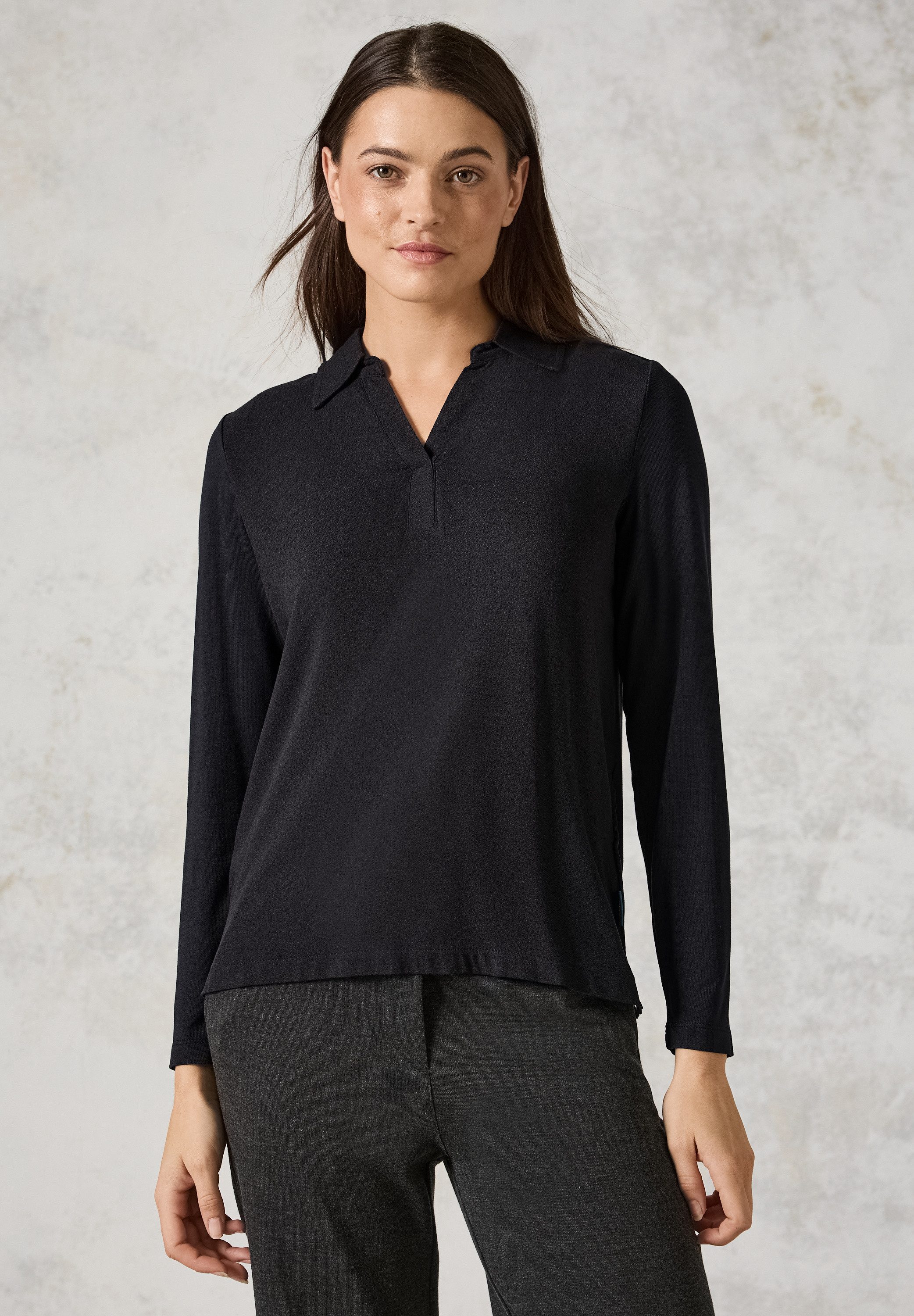 CECIL Langarmshirt mit Kragen