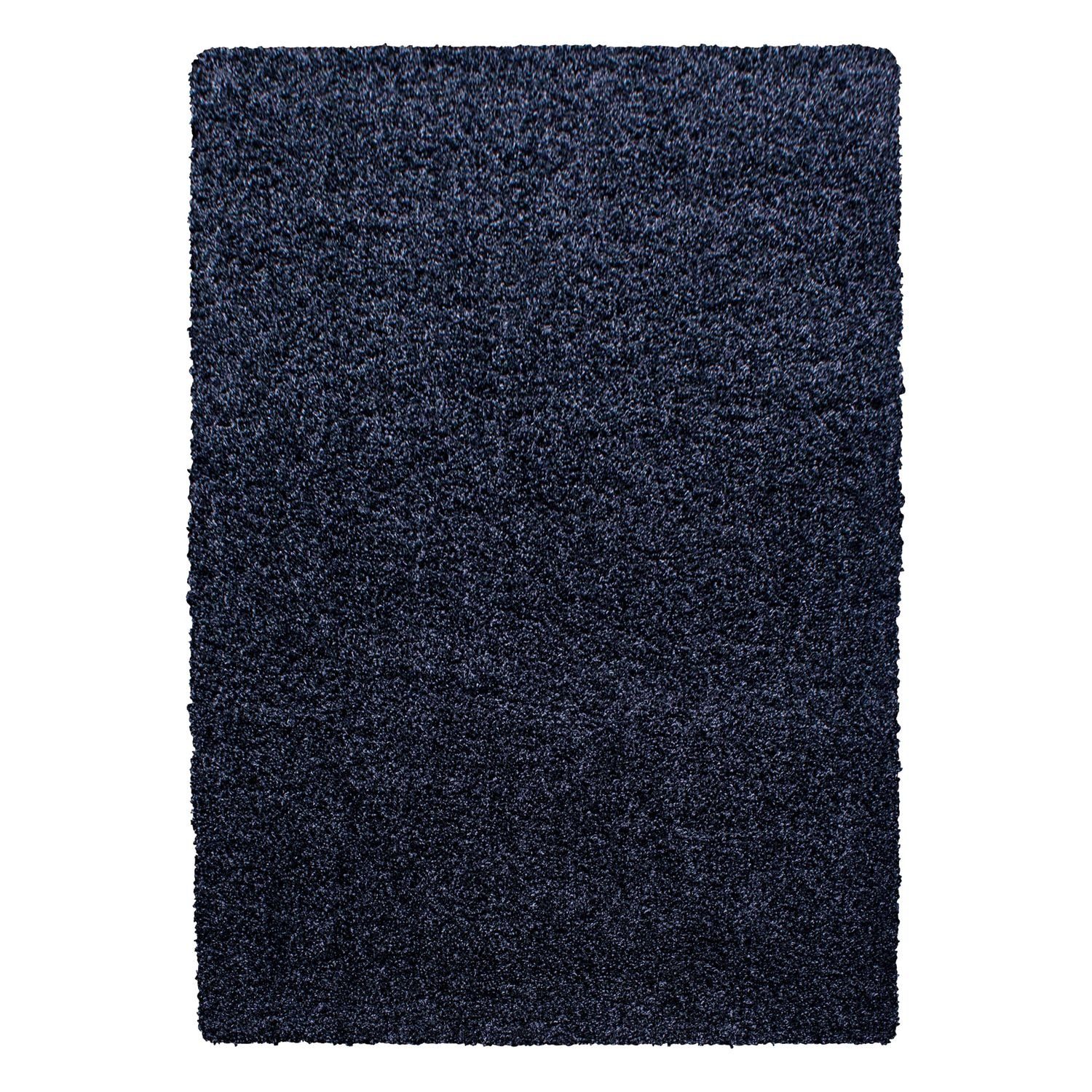 Teppich Hochflor Teppich Lux Marineblau, Teppich Boss, Läufer, Höhe: 30 mm
