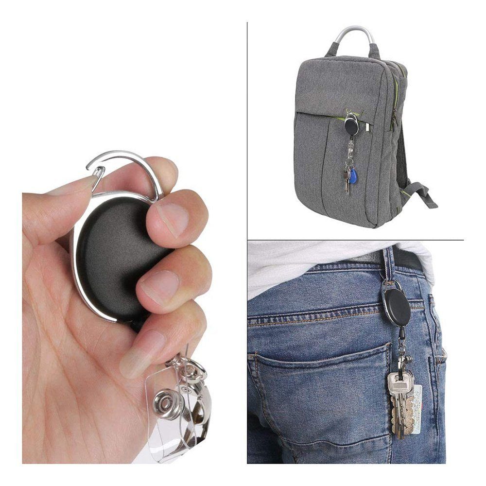2-in-1-Ausweis TUABUR Karte und Schlüsselring, Schlüsselanhänger Ausweishalter mit Schlüssel, (3-tlg)