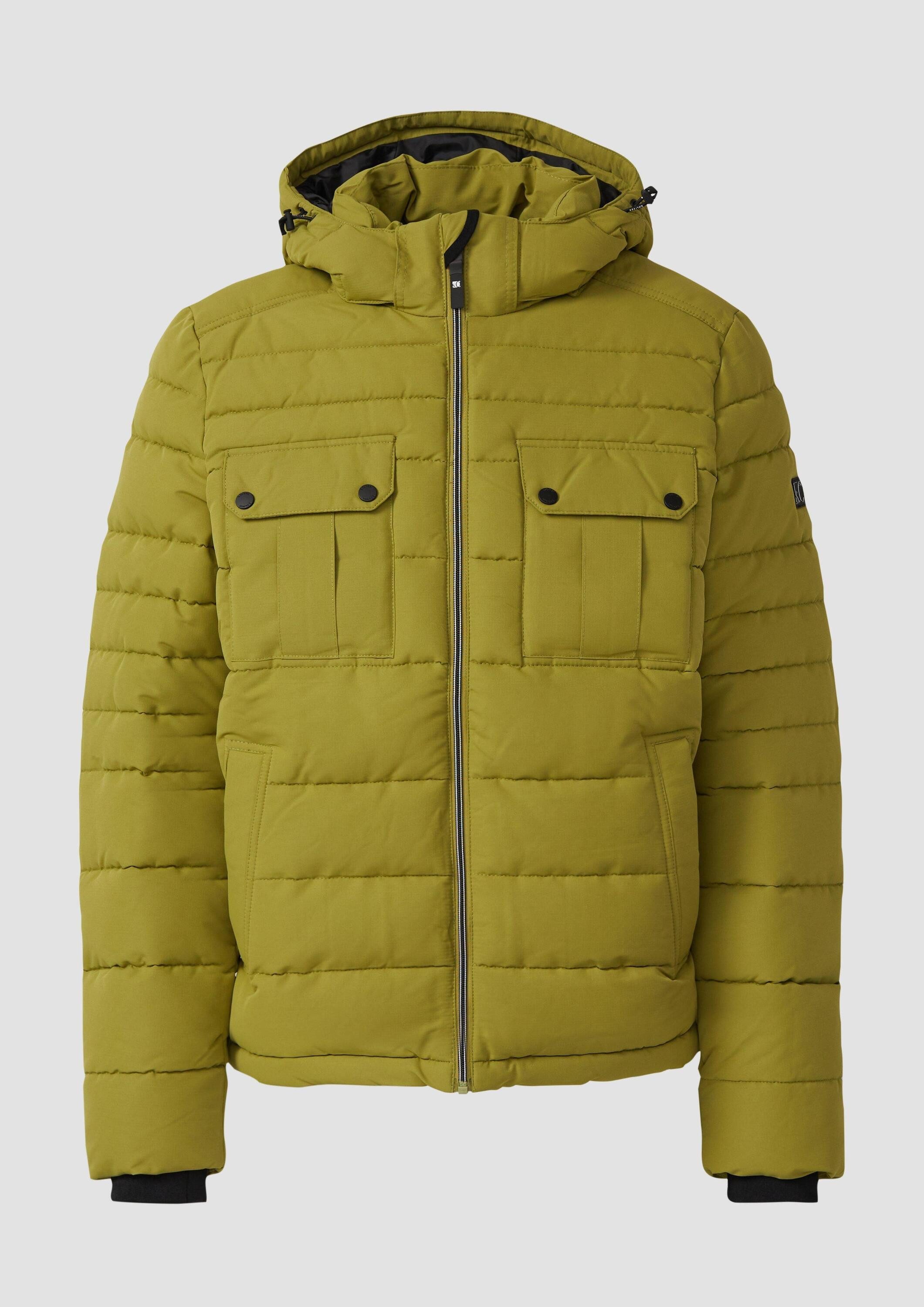 s.Oliver Winterjacke Outdoor-Jacke Sportive Puffer-Jacke mit abnehmbarer Kapuze