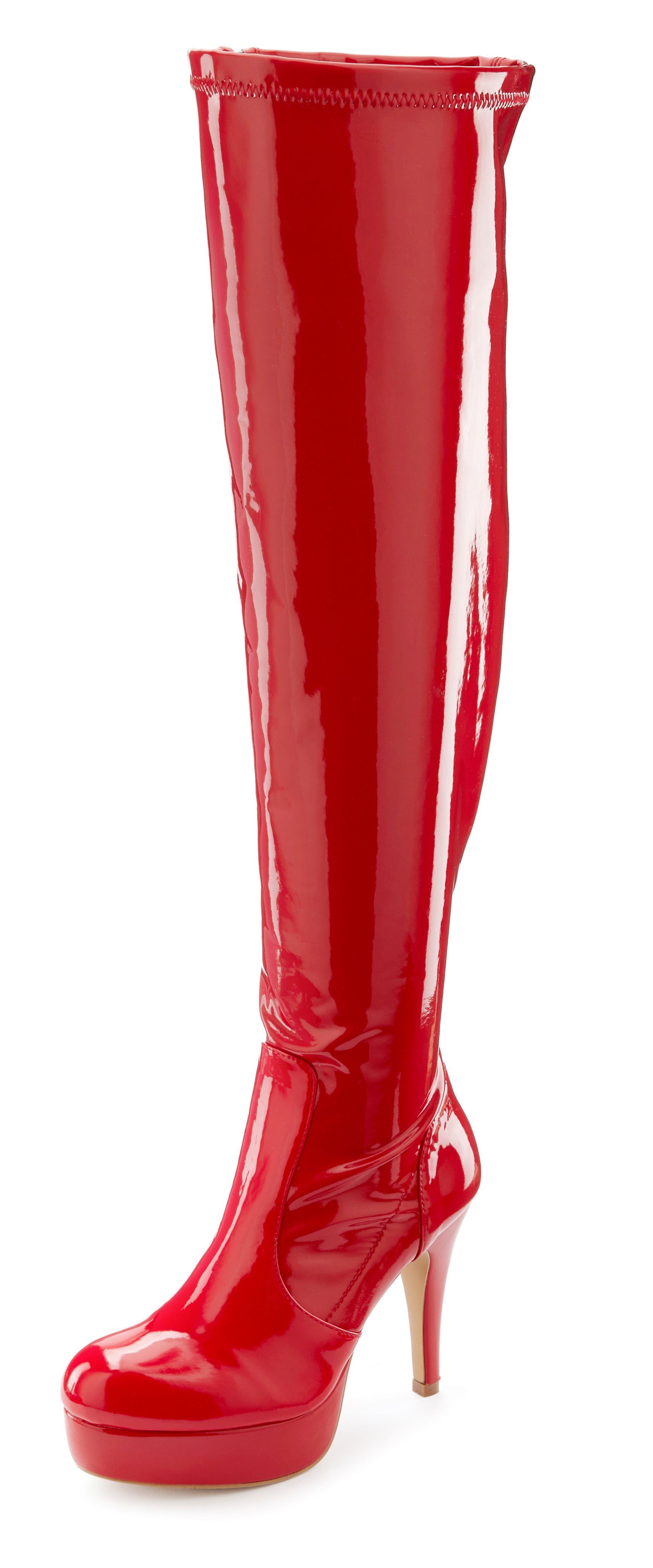 LASCANA Belle Affaire High-Heel-Stiefelette mit Plateau, Overkneestiefel in günstig online kaufen