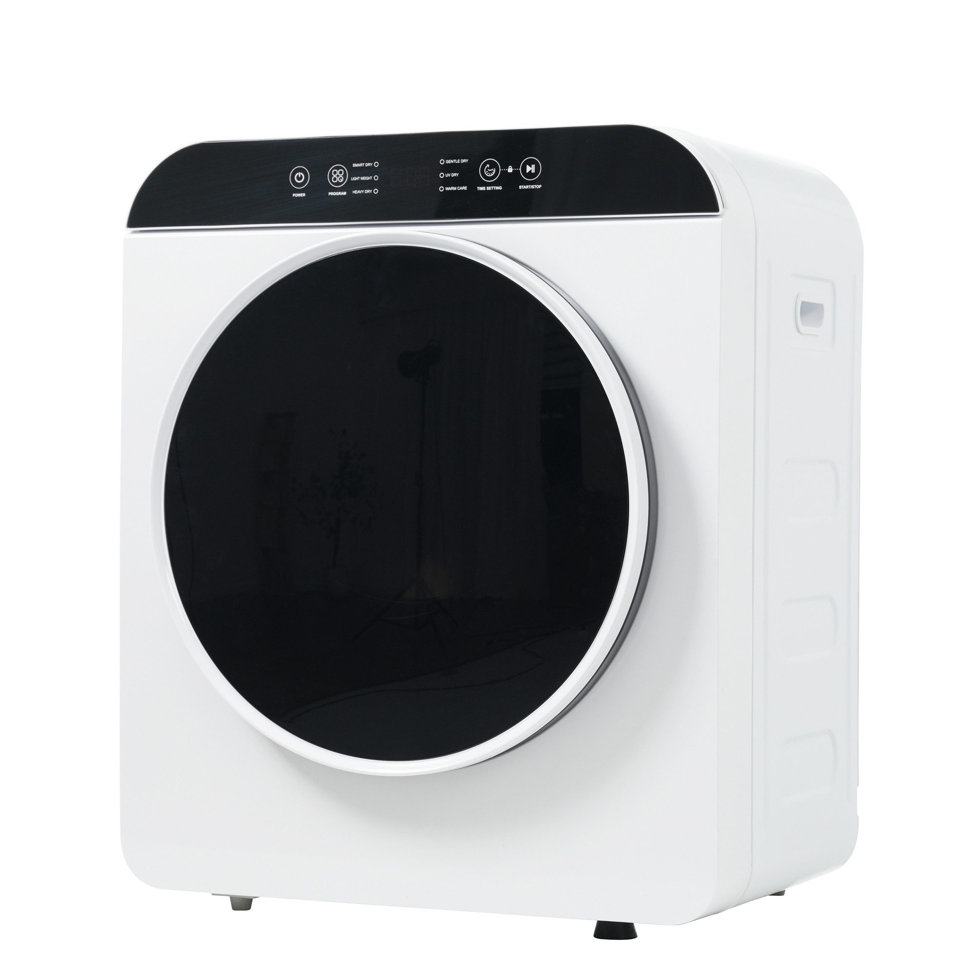 Rolipo Ablufttrockner GDZ50-306E, 3-4,5kg, 830W, 6 Programme mit UV-Sterilisation, Touch-Display, Wandmontage,Timer & Kindersicherung, für Singles/Studentenwohnheim