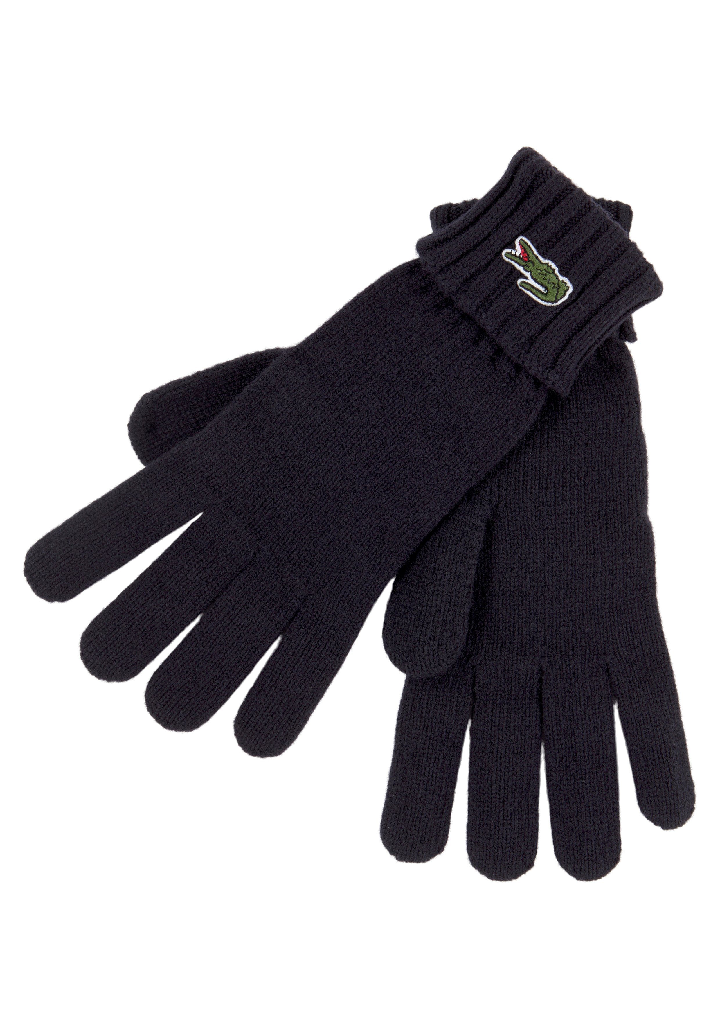 Lacoste Strickhandschuhe Unisex Gloves Warm mit Strickhandschuhe marine Geschenk, Gift Logo, Premium