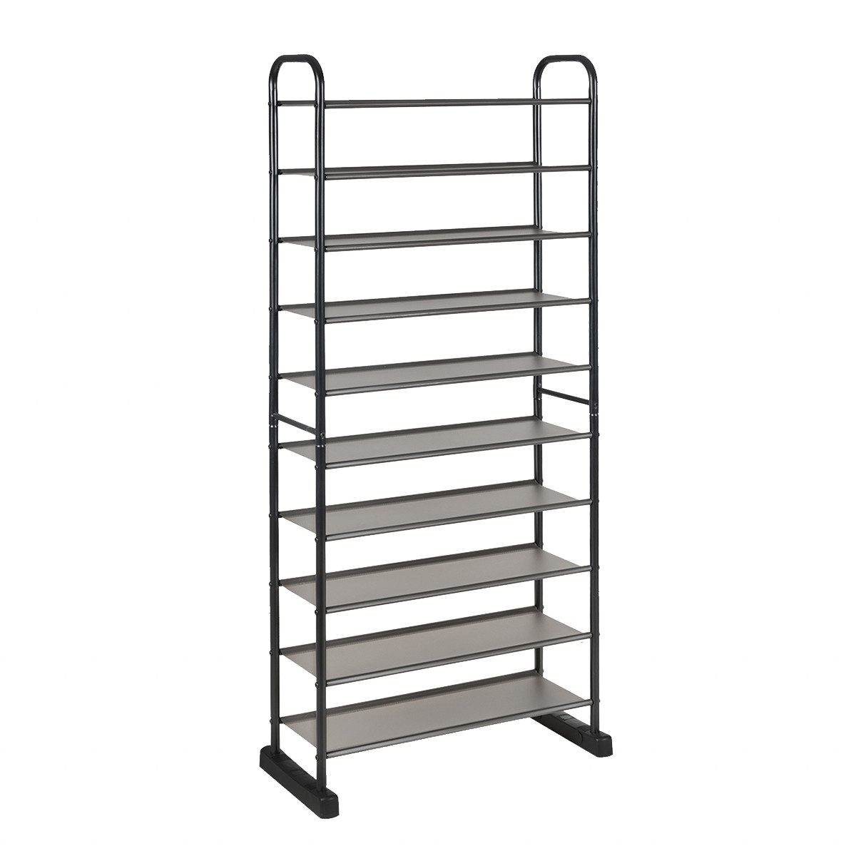 COSTWAY Schuhregal, schmal, 10 Ebenen für 30 Paar Schuhe, Metall, 66x29x152 günstig online kaufen