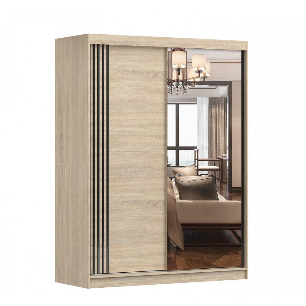 MOEBLO Kleiderschrank LARA 07, (BxHxT): 150x200x61 cm Sonoma | Kleiderschränke