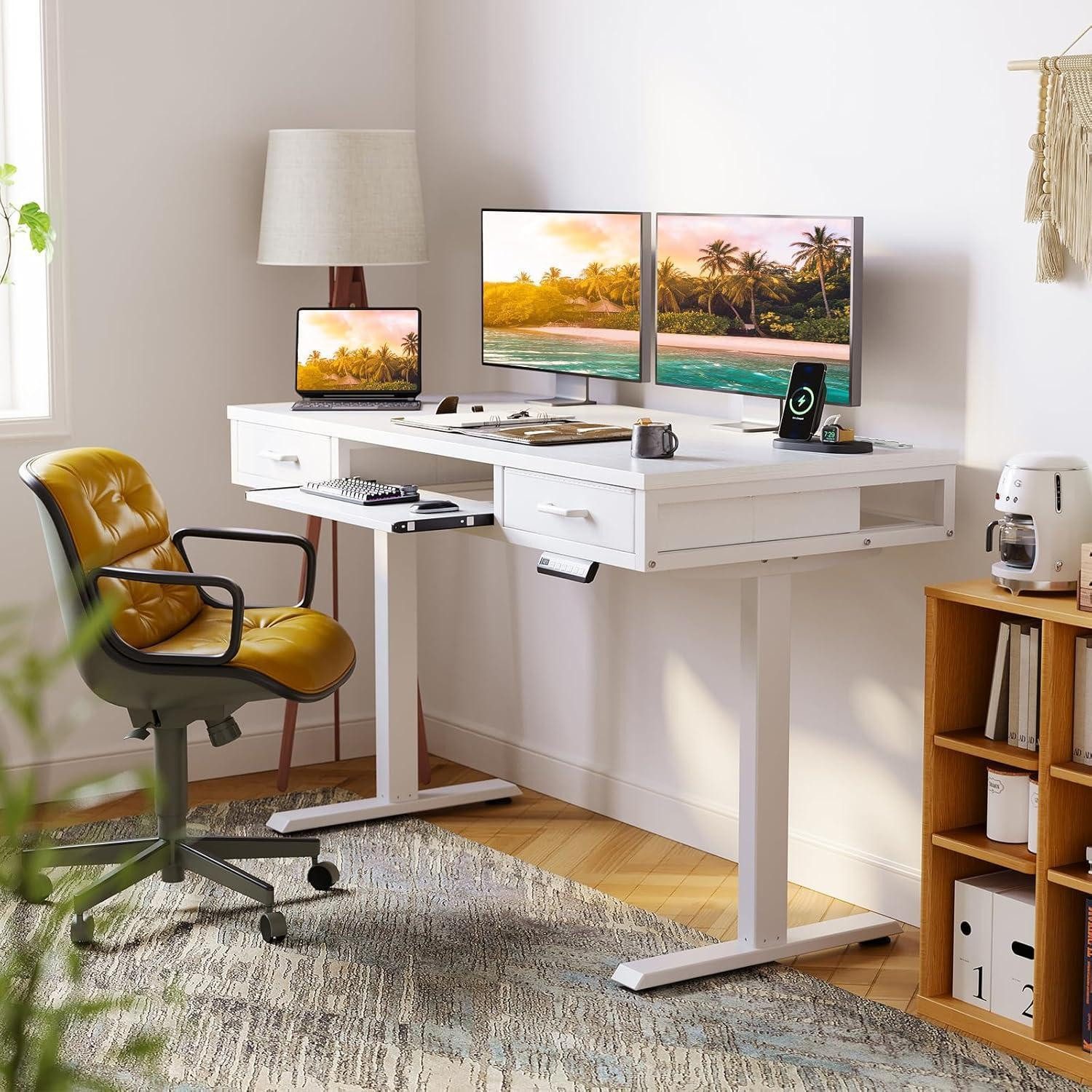 LuxusKollektion Schreibtisch Höhenverstellbarer Schreibtisch 120cm Elektris günstig online kaufen