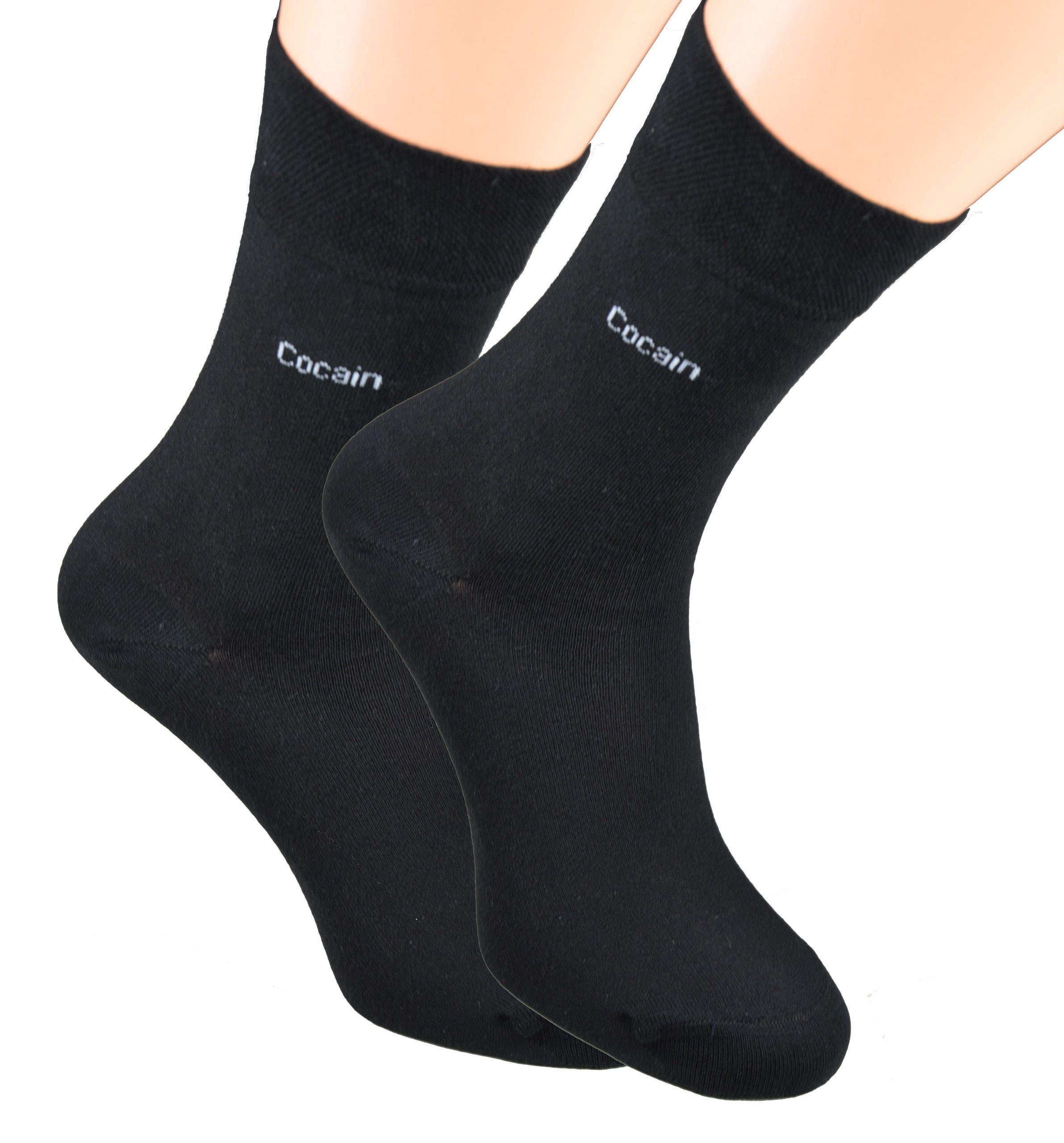 (9-Paar) schwarz Herren Socken Paar 200 9 in Damen Cocain Businesssocken & handgekettelt underwear Nadelqualität