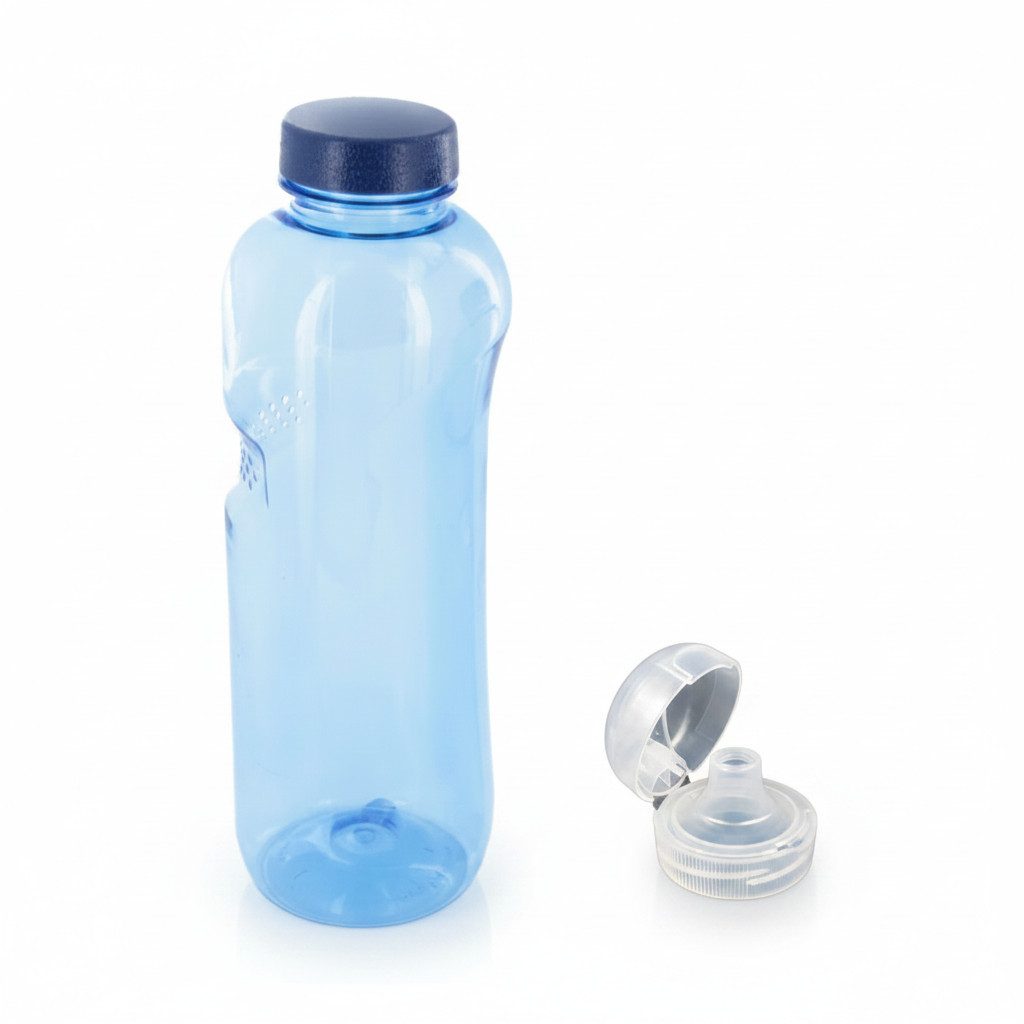 Greiner Trinkflasche, 1 L Wasserflasche aus Tritan (BPA frei) + Sportdeckel Flasche Sport