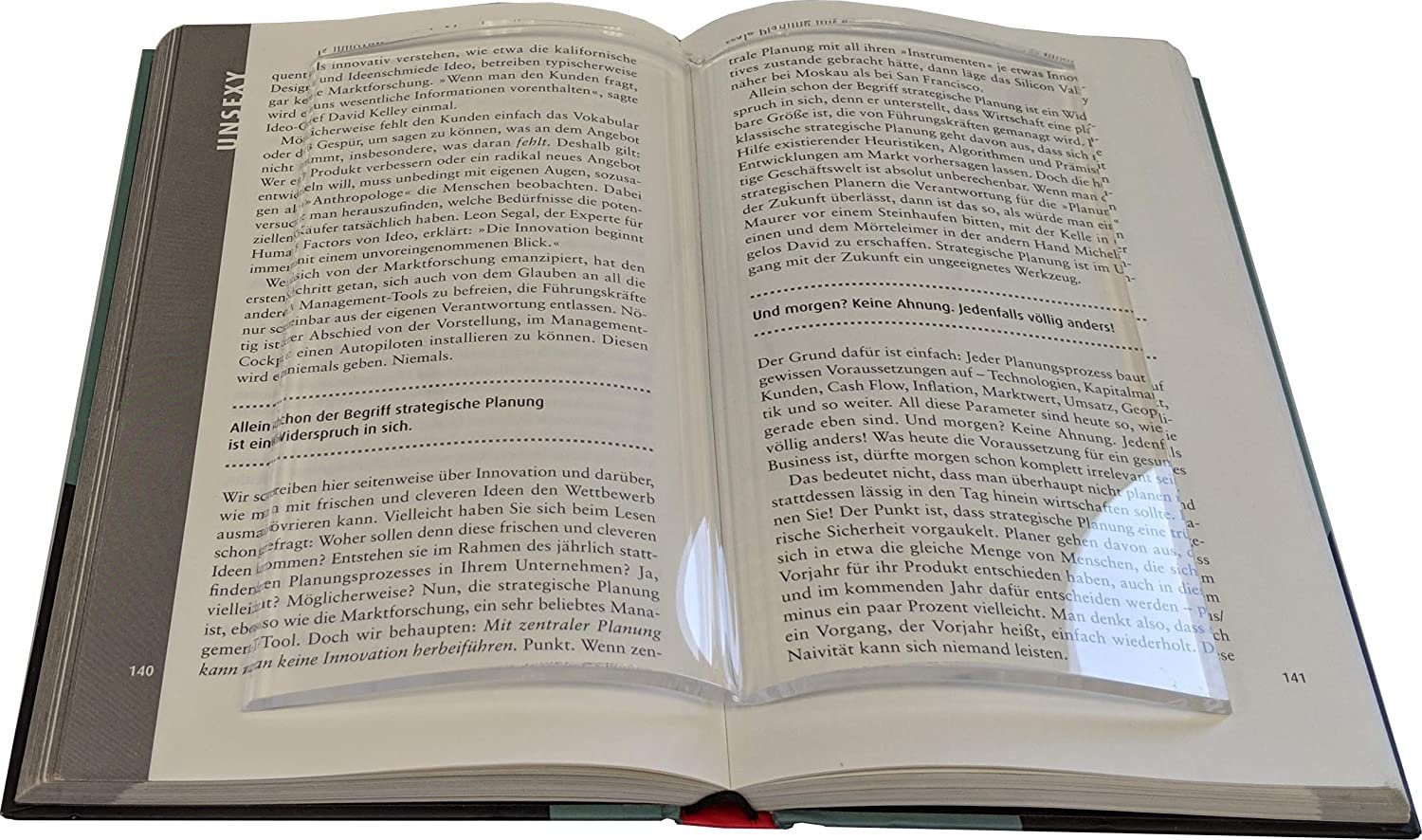 x Buchbeschwerer, für Kochbuchhalter Lesezeichen honju 182mm) transparent Bücher (200