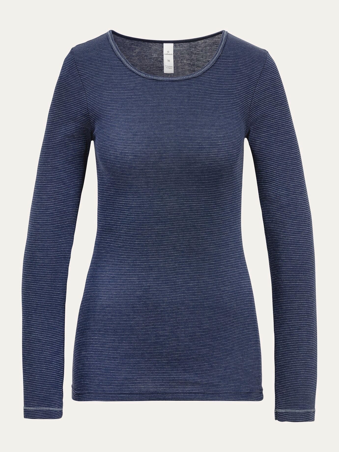 Walbusch Langarmshirt Damen Thermo-Langarmshirt Rundhals Langarm Baumwollmix, Rundhals
