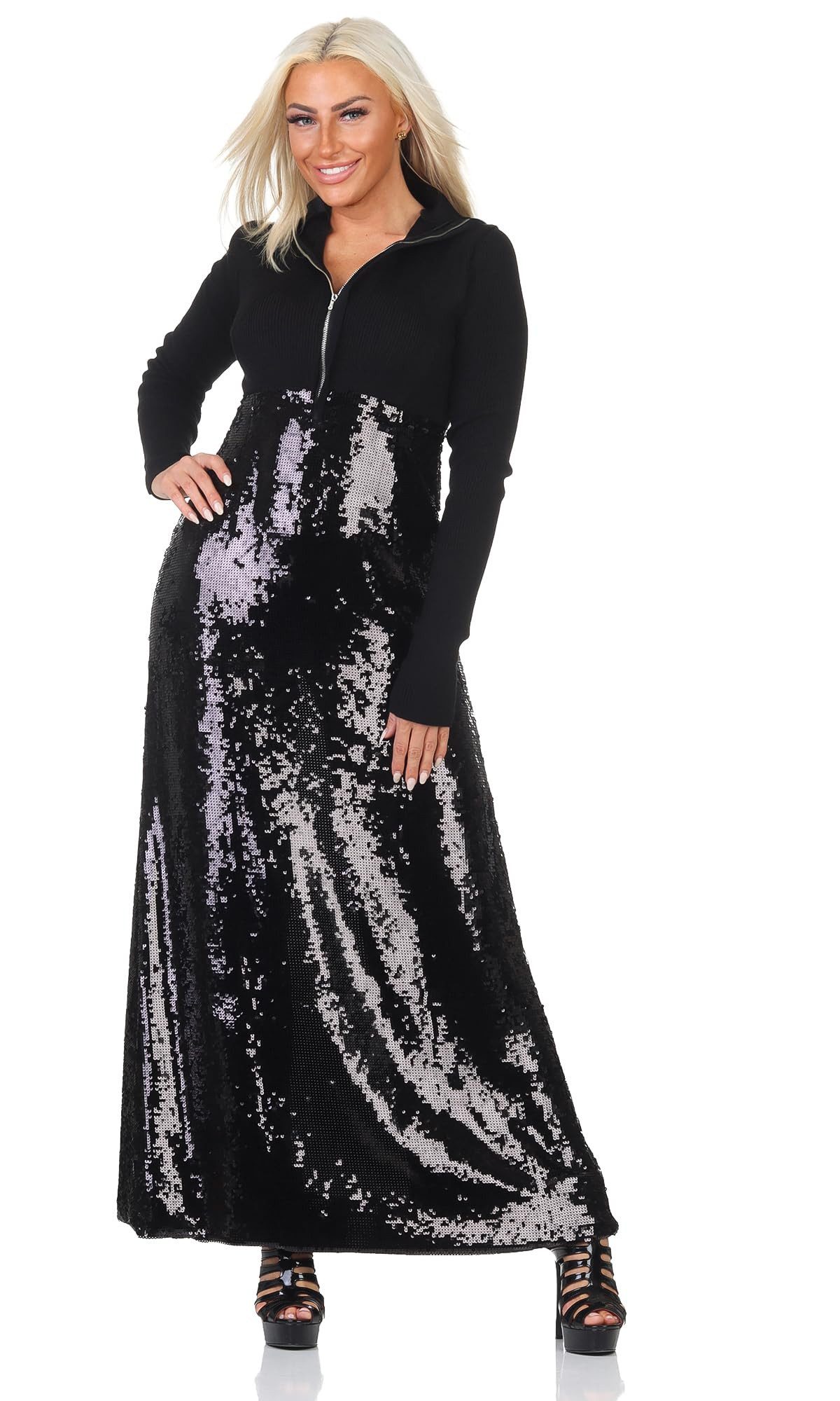 Maxikleid Diesel Black Gold Dosmadera Dress Damen Kleid Maxikleid Schwarz