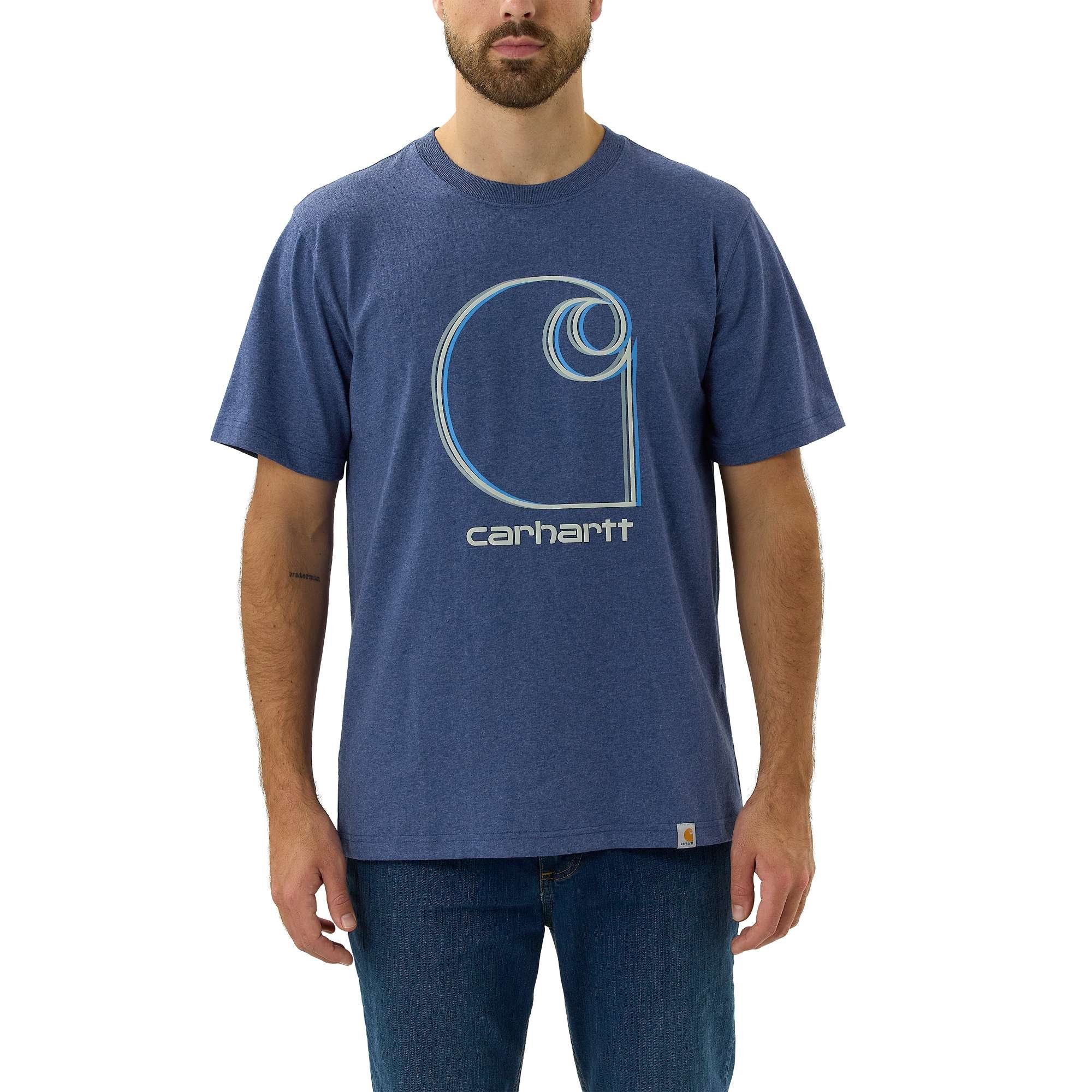 Carhartt Print-Shirt Relaxed Fit Heavyweight Graphic T-Shirt scout blue heather