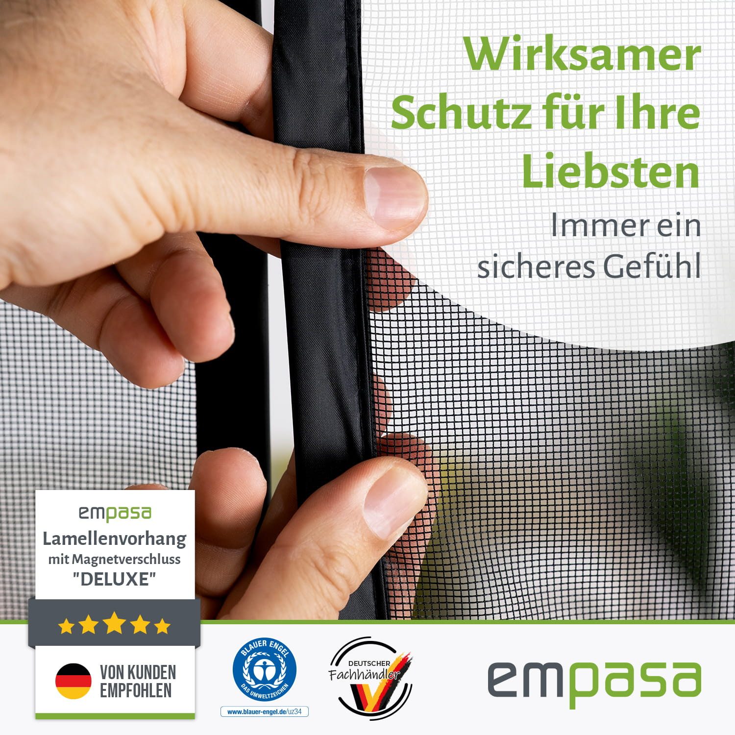 empasa Insektenschutz-Vorhang "DELUXE" seitlich, (1-St), Lamellenvorhang seitlicher Eingang - mit Magnetverschluss – Bild 5 von 5