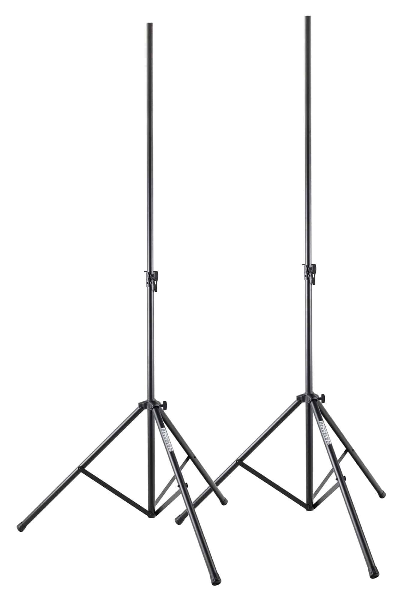 Showlite LS-270S Paar Lichtstative (Standfestes 2,7 m Lampenstativ Leuchten- und Boxenstativ)