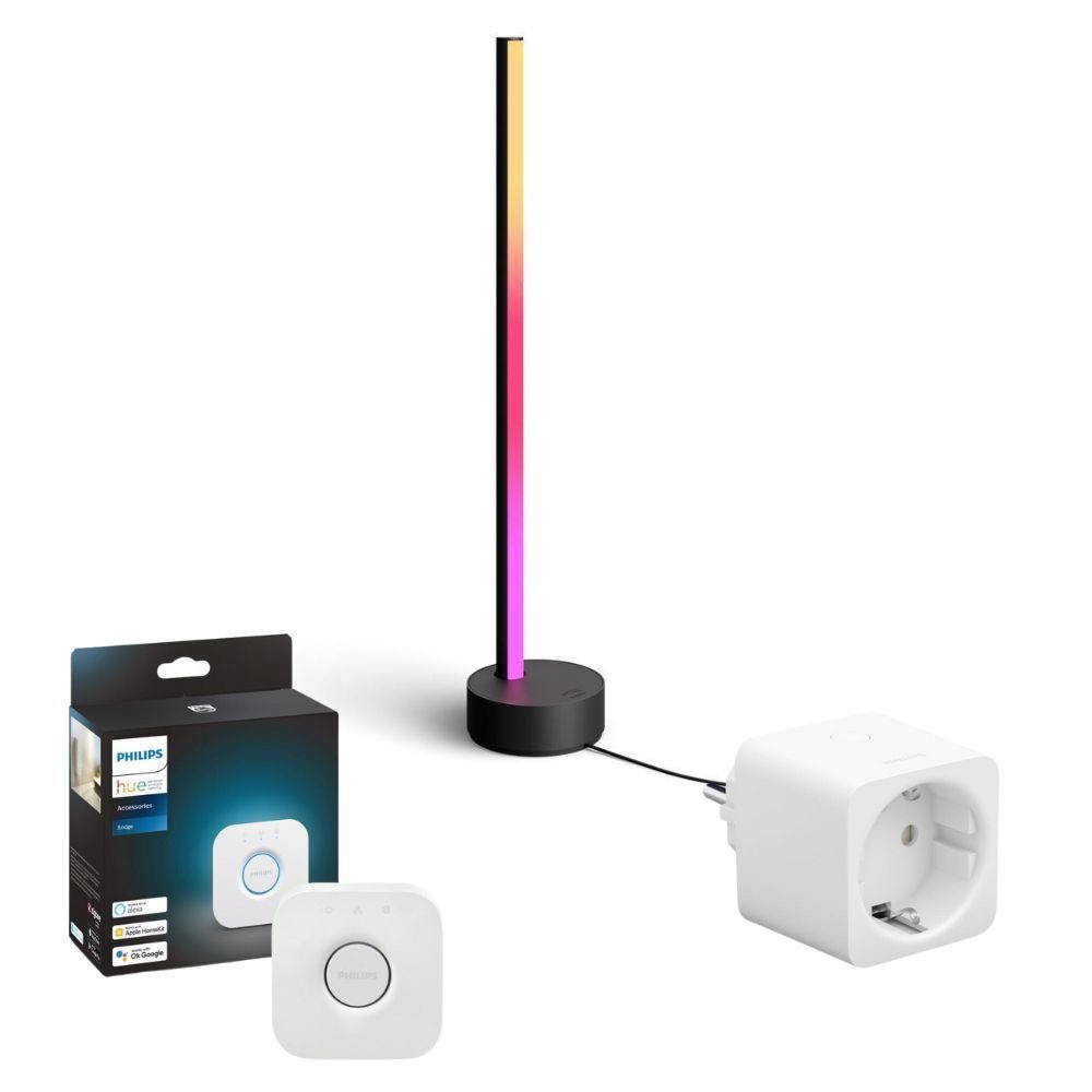 Kunstbaum Schwarz Bundles, Gradient 55,3 Hue, inkl., cm, in Tischleuchte Bluetooth 1040lm Philips Signe Dimmbar:App-Steuerung Smart Höhe 12W