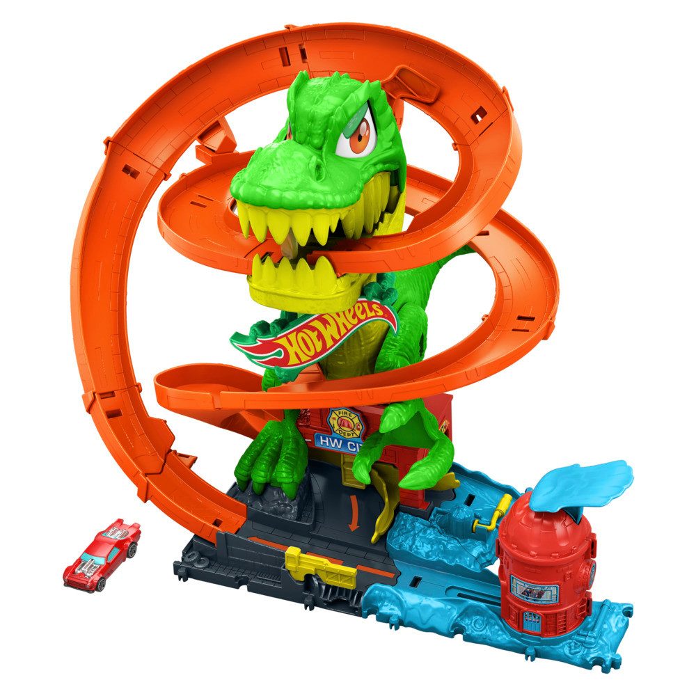Mattel® Autorennbahn Hot Wheels City T Rex Schlacht