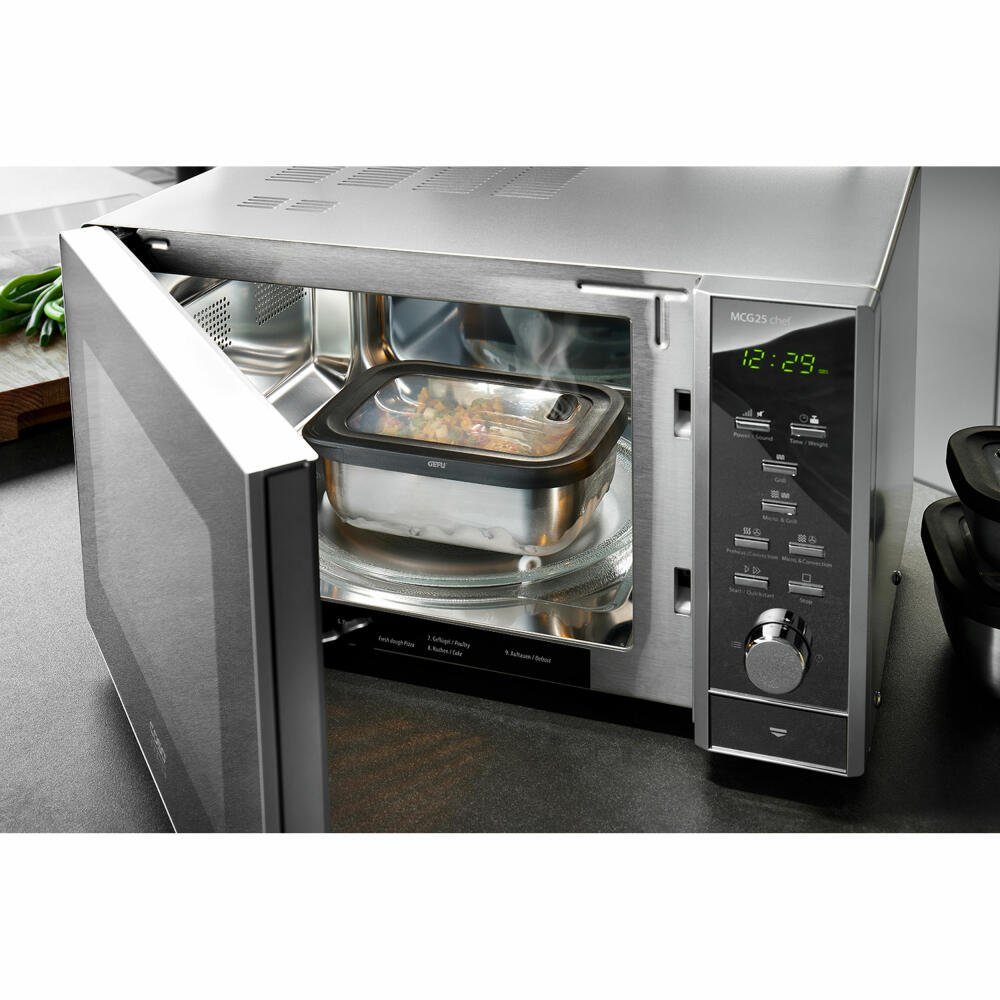 GEFU Frischhaltedose Provido 2.6 L, Edelstahl 18/8, mit gelasertem QR-Code