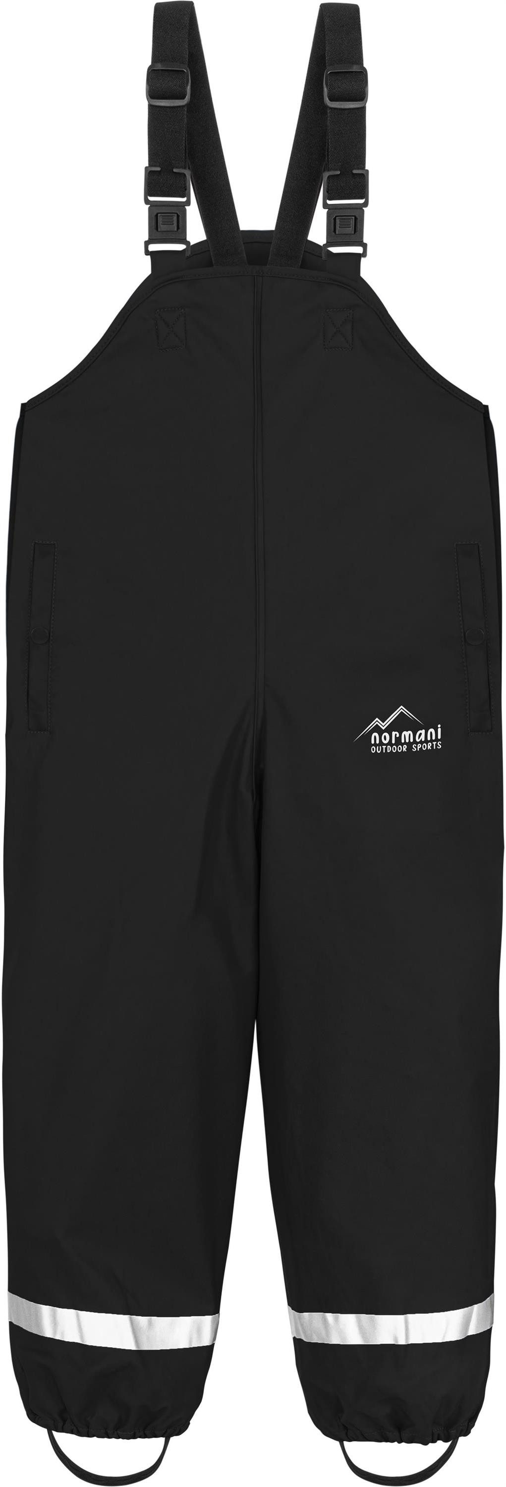 normani Regenhose Baby Regenhose mit Hosenträgern 'Skjolden' Wasserdichte Kinderhose Matschhose Buddelhose mit Reflektoren