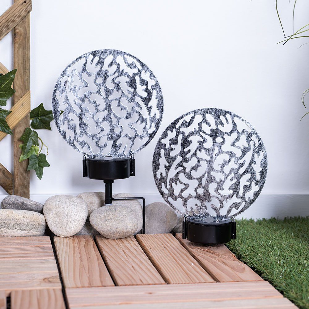 etc-shop LED Solarleuchte, LED-Leuchtmittel fest Garten Solarlampen Gartendeko für Lampen Warmweiß, Außen verbaut, LED