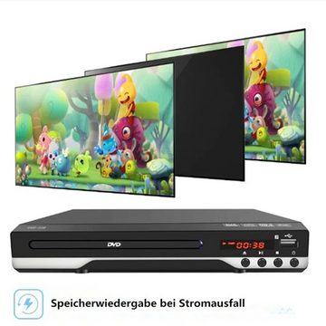 XDOVET Mini-DVD-Player HDMI,1080P HD-Kompakt-DVD-Player für Smart-TV DVD-Player (mit All Region Free,CD-DVD-Player,USB/Fernbedienung)