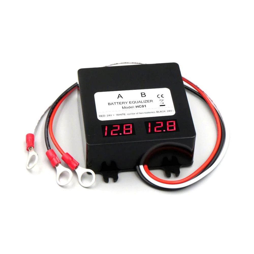 JOYOLEDER Batterie-Balancer, Batterie-Equalizer 24V, 2 x 12V Batterie-Balancer Batterie-Ladegerät (für Blei-Säure-Lithium-Batterie)