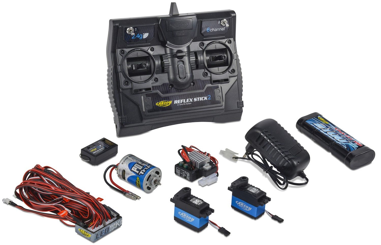 Carson Reflex Stick Truck-Set 2.4G 6 Kanal Fernsteuerung RC-Fernsteuerung