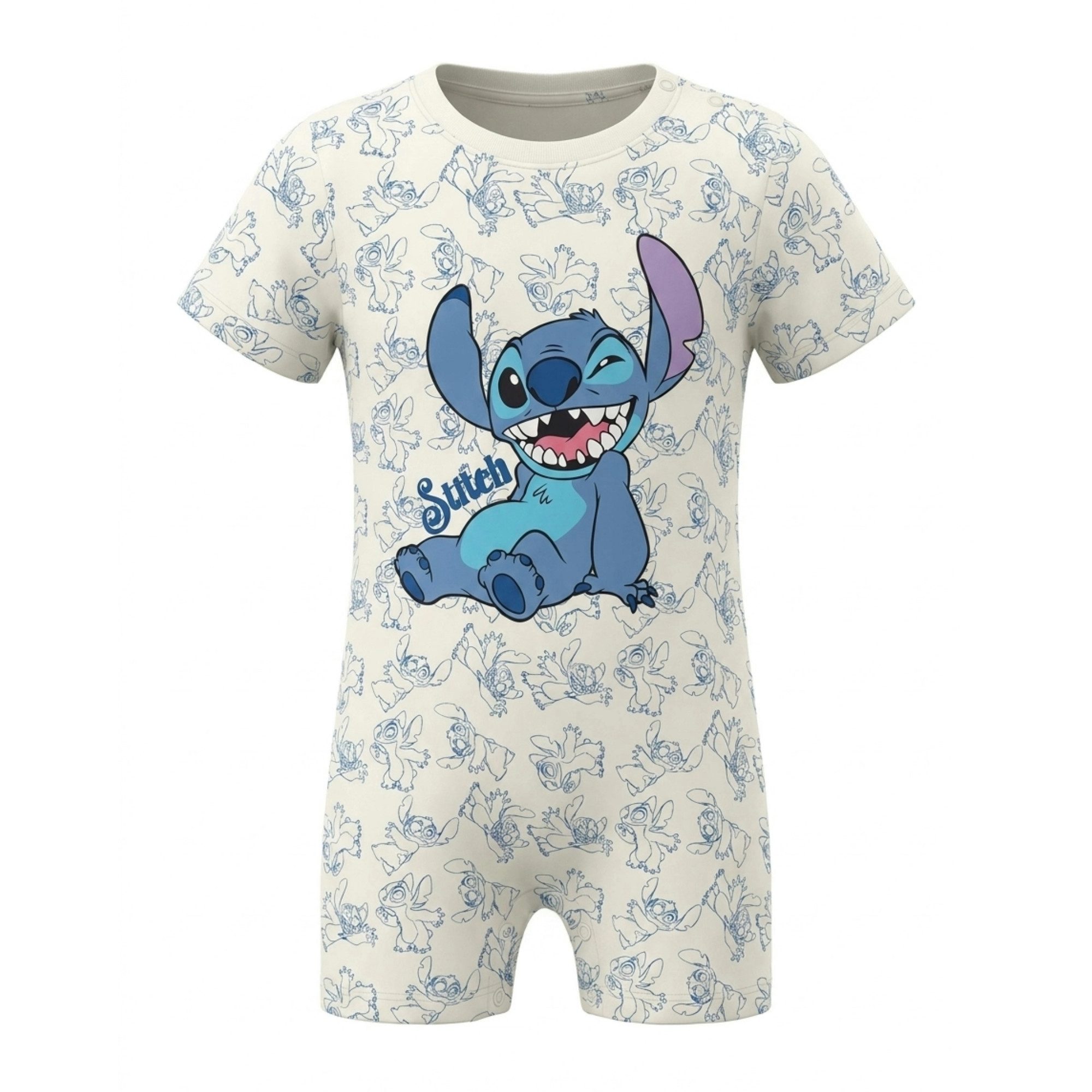 Strampler Disney Stitch Baby Jungen kurzarm Strampler Einteiler