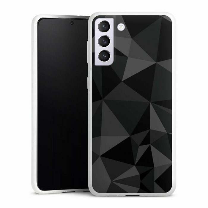 DeinDesign Handyhülle Geometric Muster Abstrakt Polygon Pattern Black Samsung Galaxy S21 Plus 5G Silikon Hülle Bumper Case Handy Schutzhülle