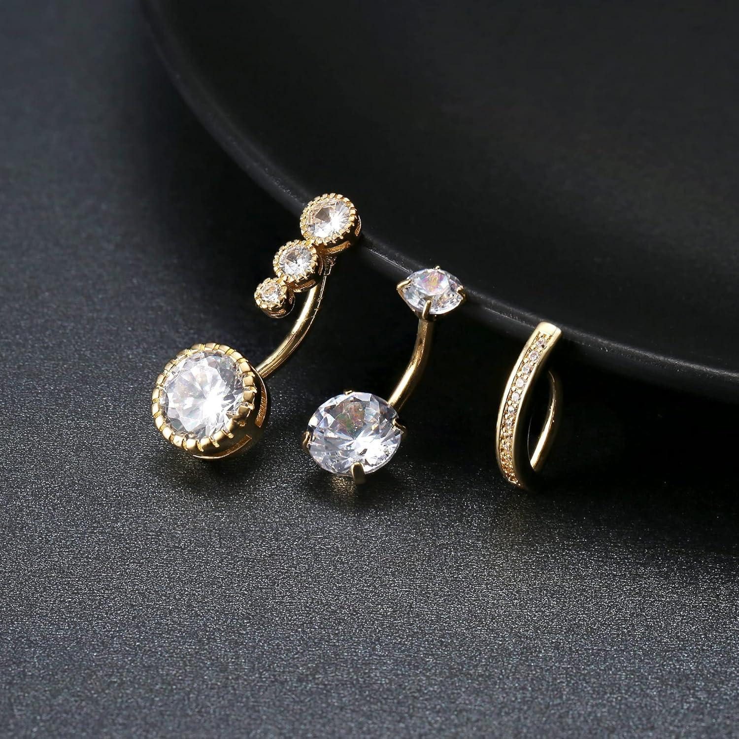 JeryWe Bauchnabelpiercing Bauchnabelpiercing Set 14G für günstig online kaufen
